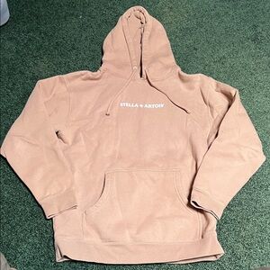 Stella Artois Men's Zip-Up Hoodie Tan color